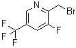 structure of CAS# 1227583-97-2, 2-(Bromomethyl)-3-fluoro-5-(trifluoromethyl)pyridine