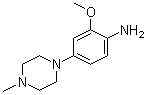 structure of CAS# 122833-04-9, 2-Methoxy-4-(4-methylpiperazin-1-yl)aniline