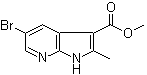 structure of CAS# 1228551-75-4, 5-溴-2-甲基-1H-吡咯并[2,3-b]吡啶-3-羧酸甲酯