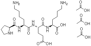 CAS # 1228558-05-1, L-Prolyl-L-lysyl-L-alpha-glutamyl-L-lysine acetate (1:3)