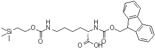 structure of CAS# 122903-68-8, N2-[(9H-芴-9-基甲氧基)羰基]-N6-[[2-(三甲基硅烷基)乙氧基]羰基]-L-赖氨酸