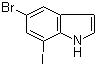 5-Bromo-7-iodo-1H-indole molecular structure (CAS 123020-20-2)