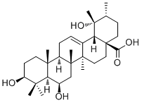 CAS # 123135-05-7, Uncaric acid, (3beta,6beta)-3,6,19-Trihydroxyurs-12-en-28-oic acid