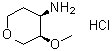 structure of CAS# 1232064-63-9, (3R,4R)-3-甲氧基四氢-2H-吡喃-4-胺盐酸盐