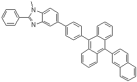 CAS # 1233139-86-0, 1-Methyl-5-[4-[10-(2-naphthalenyl)-9-anthracenyl]phenyl]-2-phenyl-1H-benzimidazole