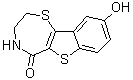 structure of CAS# 1233533-04-4, 3,4-Dihydro-9-hydroxy-[1]benzothieno[2,3-f]-1,4-thiazepin-5(2H)-one