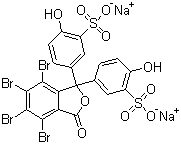 CAS # 123359-42-2, Sulfobromophthalein sodium, Bromosulfalein sodium, 3,3'-(4,5,6,7-Tetrabromo-3-oxo-1(3H)-isobenzofuranylidene)bis(6-hydroxy-benzenesulfonic acid) disodium salt