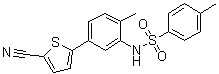 structure of CAS# 1233948-35-0, N-[5-(5-氰基-2-噻吩基)-2-甲基苯基]-4-甲基苯磺酰胺