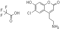 CAS # 1234064-11-9, 4-(2-Aminoethyl)-6-chloro-7-hydroxy-2H-1-benzopyran-2-one 2,2,2-trifluoroacetate (1:1)