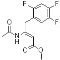 structure of CAS# 1234321-81-3, (2Z)-3-(乙酰氨基)-4-(2,4,5-三氟苯基)-2-丁烯酸甲酯