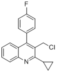 structure of CAS# 1234331-56-6, 3-(Chloromethyl)-2-cyclopropyl-4-(4-fluorophenyl)quinoline