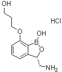 structure of CAS# 1234563-16-6, 3-[[(3S)-3-(氨基甲基)-1,3-二氢-1-羟基-2,1-苯并氧杂硼戊环-7-基]氧基]-1-丙醇盐酸盐