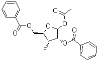 CAS # 123484-12-8, 3-Deoxy-3-fluoro-D-ribofuranose 1-acetate 2,5-dibenzoate