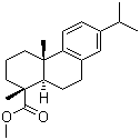 CAS # 1235-74-1, Methyl dehydroabietate, Dehydroabietic acid methyl ester, Methyl 8,11,13-Abietatrien-18-oate, (1R,4aS,10aR)-1,2,3,4,4a,9,10,10a-Octahydro-1,4a-dimethyl-7-(1-methylethyl)-1-phenanthrenecarboxylic acid methyl ester