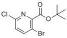 CAS # 1235036-15-3, tert-Butyl 3-bromo-6-chloropyridine-2-carboxylate