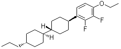 structure of CAS# 123560-48-5, 1-乙氧基-2,3-二氟-4-[(反式,反式)-4'-丙基[1,1'-联环己烷]-4-基]苯