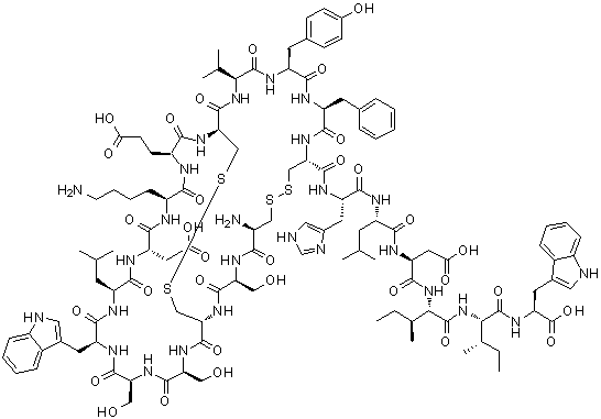 structure of CAS# 123562-20-9, 人内皮素-2