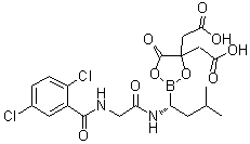 structure of CAS# 1239908-20-3, Ixazomib 柠檬酸酯