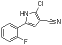 structure of CAS# 1240948-72-4, 2-氯-5-(2-氟苯基)-1H-吡咯-3-甲腈