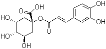 CAS # 1241-87-8, 1-Caffeoylquinic acid, 3,4-Dihydroxycinnamic acid (-)-1-carboxy-3,4,5-trihydroxycyclohexyl ester