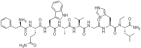 CAS 登录号：124199-90-2, D-苯丙氨酰-L-谷氨酰胺酰-L-色氨酰-L-丙氨酰-L-缬氨酰甘氨酰-L-组氨酰-N-乙基-L-亮氨酰胺