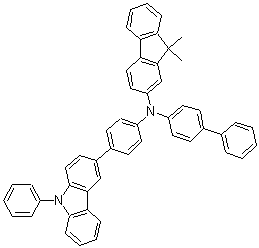 structure of CAS# 1242056-42-3, N-联苯-4-基-9,9-二甲基-N-[4-(9-苯基-9H-咔唑-3-基)苯基]-9H-芴-2-胺