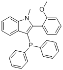 structure of CAS# 1242759-01-8, 2-(2-Methoxyphenyl)-1-methyl-3-diphenylphosphino-1H-indole