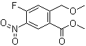 structure of CAS# 1243164-13-7, 4-氟-2-(甲氧基甲基)-5-硝基苯甲酸甲酯