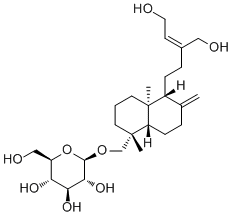 CAS # 1245636-01-4, ent-Labda-8(17),13Z-diene-15,16,19-triol 19-O-glucoside