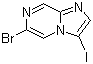 structure of CAS# 1245644-42-1, 6-溴-3-碘咪唑并[1,2-a]吡嗪