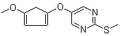 structure of CAS# 1245648-98-9, 5-[(4-Methoxy-1,3-cyclopentadien-1-yl)oxy]-2-(methylthio)pyrimidine