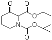 structure of CAS# 1245782-62-0, Ethyl N-tert-butoxycarbonyl-3-oxopiperidine-2-carboxylate
