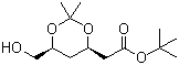 structure of CAS# 124655-09-0, (4R-Cis)-6-Hydroxymethyl-2,2-dimethyl-1,3-dioxane-4-acetic acid 1,1-dimethylethyl ester