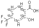 CAS 登录号：1246817-12-8, 脱乙酰基三氟柳-<sup>13</sup>C<sub>6</sub>