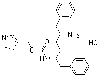 structure of CAS# 1247119-33-0, N-[(1R,4R)-4-氨基-5-苯基-1-苄基戊基]氨基甲酸 5-噻唑基甲基酯盐酸盐