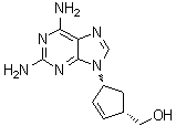 CAS # 124752-25-6, (1S,4R)-4-(2,6-Diamino-9H-purin-9-yl)-2-cyclopentene-1-methanol