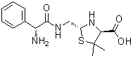 (2R,4S)-2-[[[(2R)-2-Amino-2-phenylacetyl]amino]methyl]-5,5-dimethyl-4-thiazolidinecarboxylic acid molecular structure (CAS 124774-48-7)