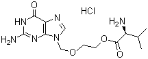 CAS # 124832-27-5, Valacyclovir hydrochloride, 9-((2-Hydroxy-ethoxy)methyl)guanine L-valine ester hydrochloride