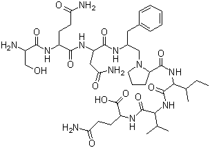 CAS # 124869-92-7, H-Ser-Gln-Asn-Phe-psi[CH2NH]-(R)-Pro-Ile-Val-Gln-OH, H-Ser-Gln-Asn-Phe-(@)-Pro-Ile-Val-Gln-OH