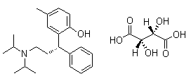 CAS 登录号：124937-54-8, 2-[(1S)-3-[二(1-甲基乙基)氨基]-1-苯基丙基]-4-甲基苯酚 D-酒石酸盐