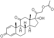 structure of CAS# 125-10-0, Prednisone 21-acetate