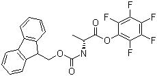 structure of CAS# 125043-04-1, N-[(9H-芴-9-基甲氧基)羰基]-D-丙氨酸五氟苯酯