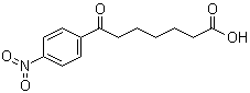 structure of CAS# 125174-01-8, 4-Nitro-zeta-oxobenzeneheptanoic acid
