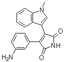 CAS # 125314-13-8, 3-(3-Aminophenyl)-4-(1-methyl-1H-indol-3-yl)pyrrole-2,5-dione