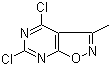 structure of CAS# 1253654-79-3, 4,6-Dichloro-3-methylisoxazolo[5,4-d]pyrimidine