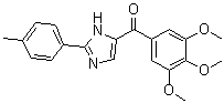 CAS # 1253697-93-6, [2-(4-Methylphenyl)-1H-imidazol-5-yl](3,4,5-trimethoxyphenyl)methanone, (2-(p-Tolyl)-1H-imidazol-4-yl)(3,4,5-trimethoxyphenyl)methanone, ABI 274