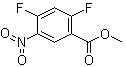 structure of CAS# 125568-71-0, 2,4-二氟-5-硝基苯甲酸甲酯
