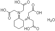 structure of CAS# 125572-95-4, trans-1,2-Cyclohexanediamine-N,N,N',N'-tetraacetic acid monohydrate