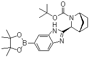 structure of CAS# 1256387-87-7, (1R,3S,4S)-3-[6-(4,4,5,5-四甲基-1,3,2-二氧杂环戊硼烷-2-基)-1H-苯并咪唑-2-基]-2-氮杂双环[2.2.1]庚烷-2-羧酸叔丁酯