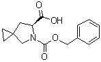 structure of CAS# 1256388-47-2, (6S)-5-Azaspiro[2.4]heptane-5,6-dicarboxylic acid 5-(phenylmethyl) ester